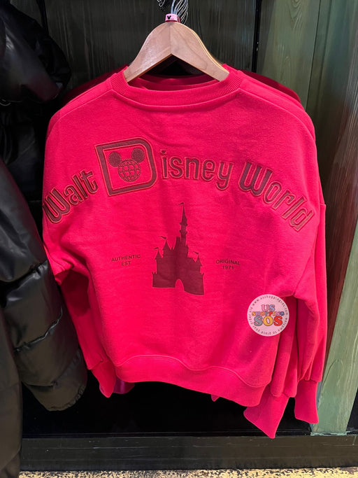 WDW - Logo & “Walt Disney World” Castle Back Red Pullover (Adult)