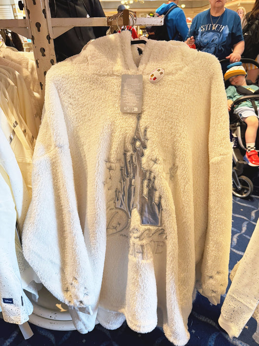 DLP - 2026 Disney Christmas x Fluffy White Fleece Holiday Hoodies with Mickey Mouse Ears (Adults)
