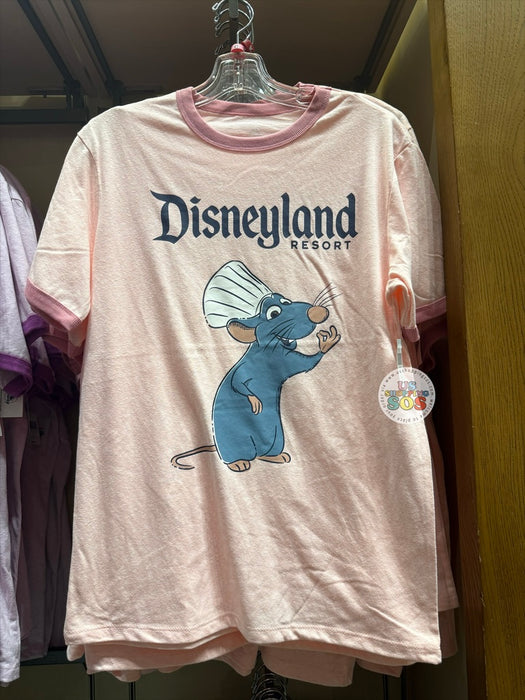 DLR/WDW - Ratatouille Remy Wash Peach Character T-shirt (Adult)