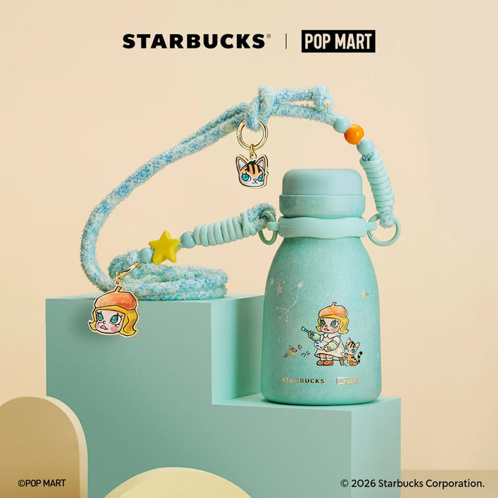 Starbucks Hong Kong - 2026 Popmart Molly Collection x 13.5oz Stainless Steel Tumbler w/ Strap & Metal Charm