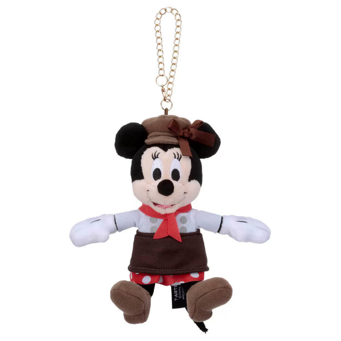 Japan Takara Tomy - Minnie Mouse Baker Costume Plush Keychain