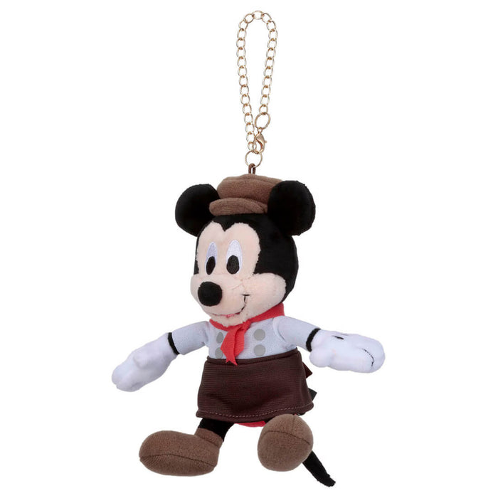 Japan Takara Tomy - Mickey Mouse Baker Costume Plush Keychain