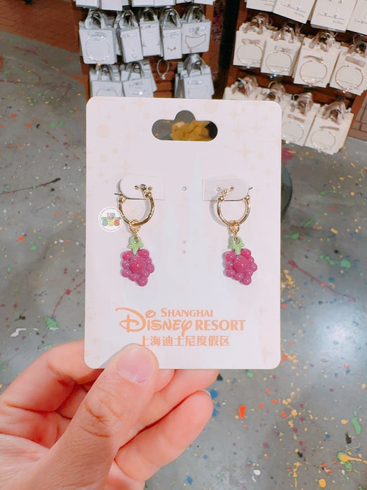 SHDL - Colorful Fruits and Vegetables Collection x Mickey Mouse "Grapes" Earrings Set