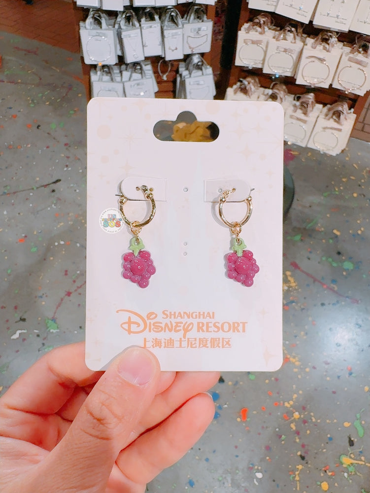 SHDL - Colorful Fruits and Vegetables Collection x Mickey Mouse "Grapes" Earrings Set