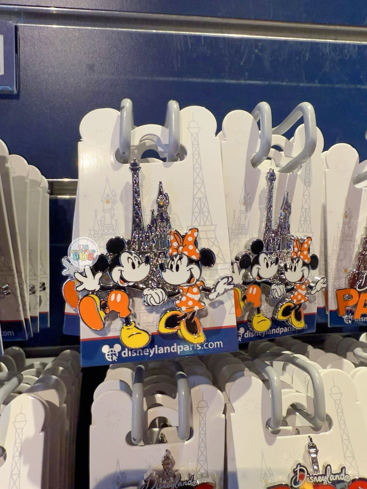 DLP - Disneyland Paris Mickey and Minnie Mouse & Eiffel Tower Pin Badge