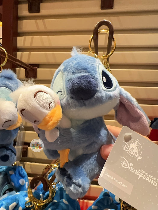 HKDL - Disney Stitch Day Collection x Stitch "Hugging Duck" Plush Keychain