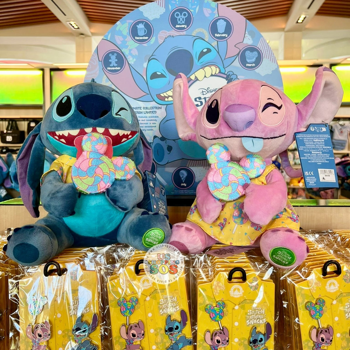 DLR/WDW - Stitch Attacks Snacks Limited Released Plush Toy - 4/12