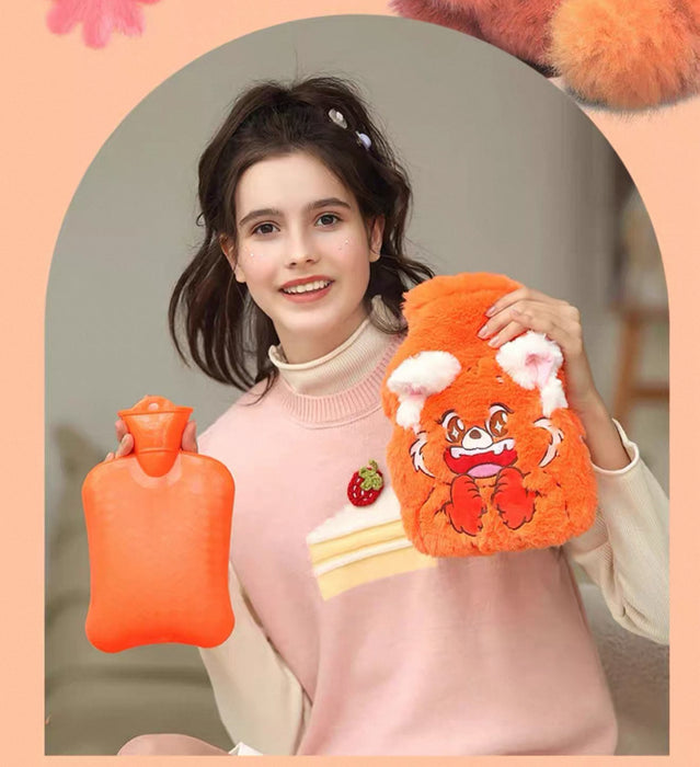 China Exclusive - Turning Red Mei Lee Fluffy Hot Water Bottle