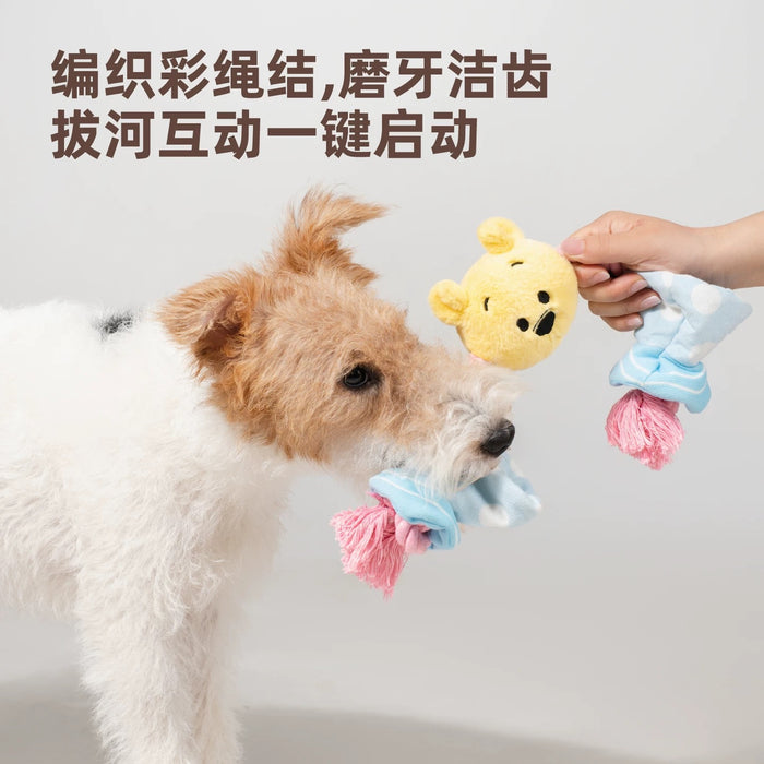 China Exclusive - Winnie the Pooh Dog Rope Toy for Cleaning Teeth, Bite Resistant,