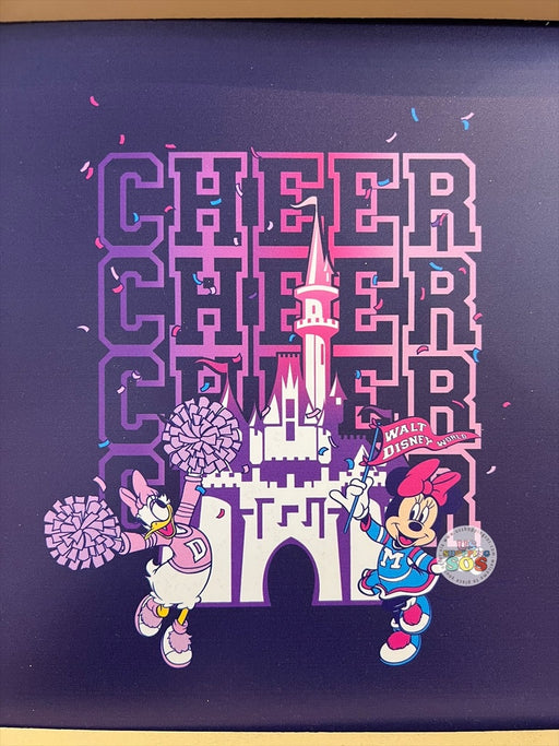 DLR/WDW - Minnie & Daisy Cheerleading Park Logo Berry Blue Graphic Tee (Adult)