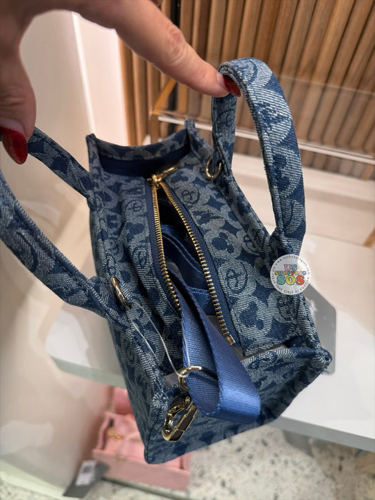 DLR/WDW - Disney’s Once Upon A Bag - D, Mickey & Castle Denim Monogamy Crossbody Tote