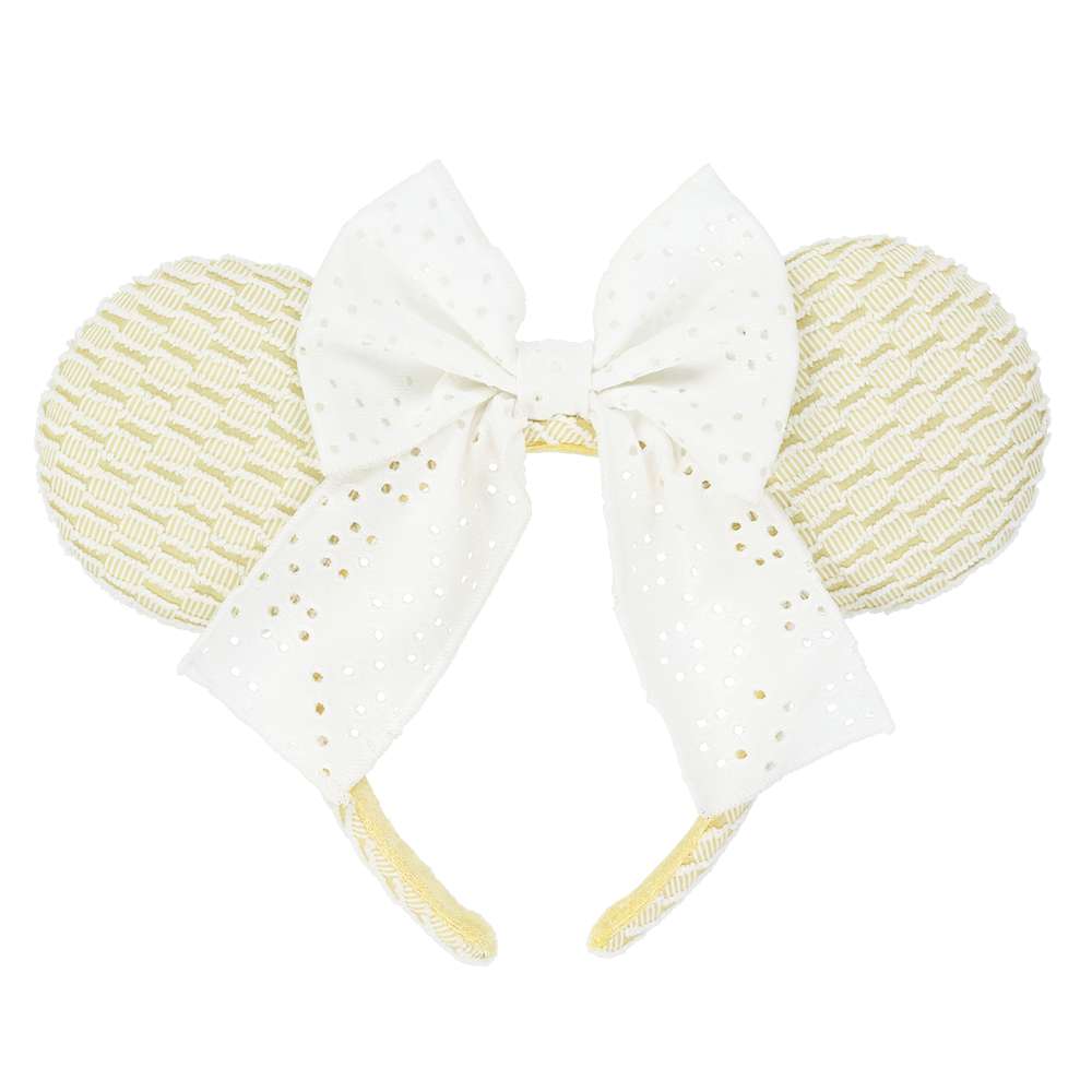 TDR - Minnie Mouse Lace Bow & Soft Color Ear Headband Color: Baby Yellow (Release Date: July 17, 2025)