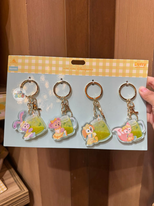 HKDL - 2026 Duffy and Friends Lemon Fiesta Collection x Floating Glitter Sands Keychains Set of 4