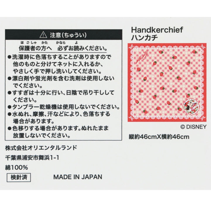 TDR - 2026 Minnie Mouse "Picking Berries & Red Checkered Design" x Handkerchief (Release Date: Oct 8, 2026)