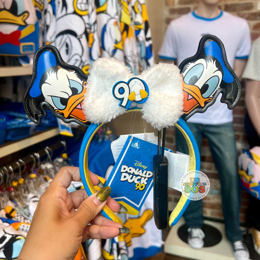 DLR/WDW - Donald Duck 90th Anniversary - Donald Expression Fluffy Bow Headband