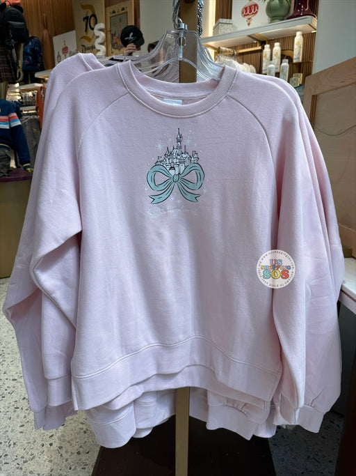 DLR/WDW - Disney Girly 2026 - Ribbon & Castle Pink Pullover (Adult)