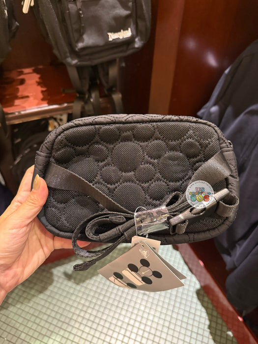 DLR/WDW - Mickey Mouse Quilted Icon Headband Friendly Black Fanny Pack