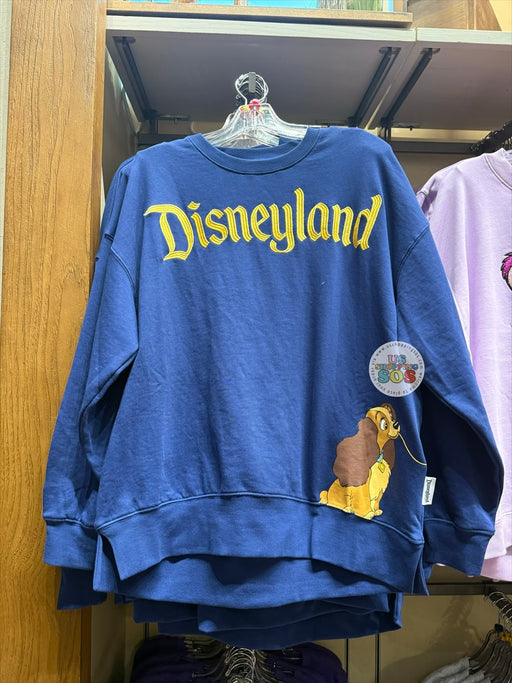 DLR/WDW - Lady & the Tramp Embroidered Park Logo Navy Pullover (Adult)