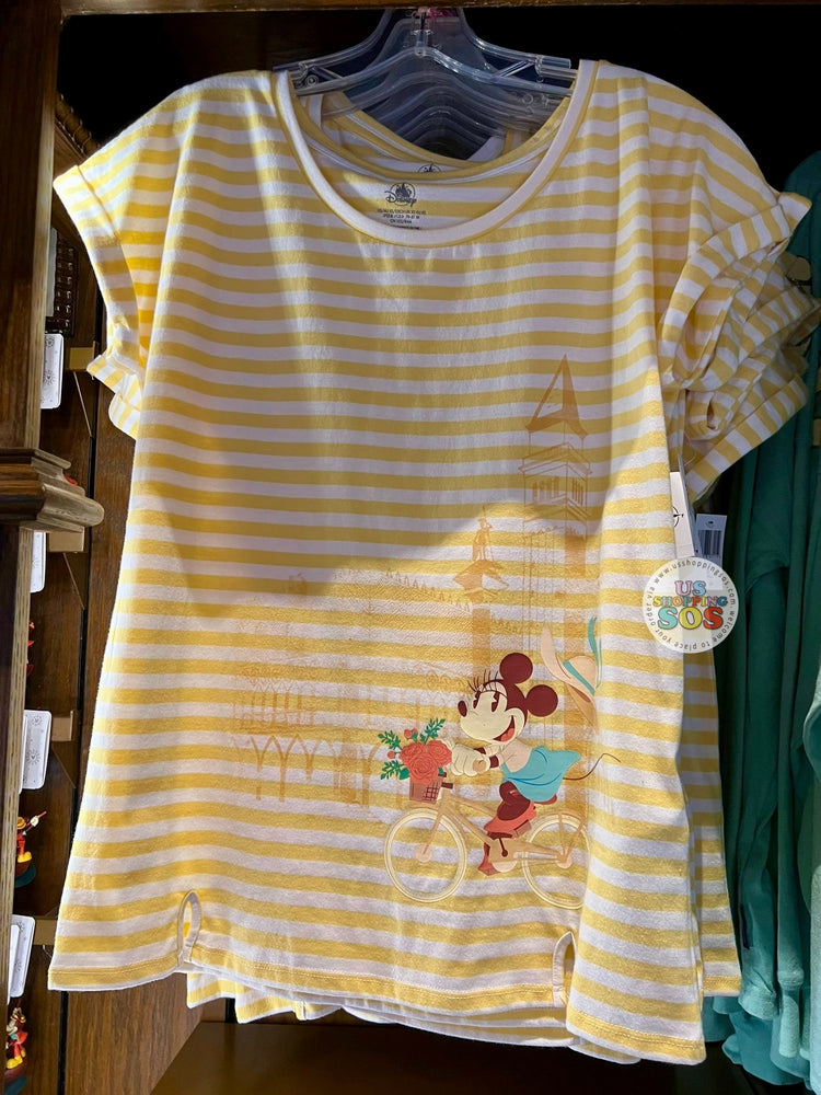 WDW - Epcot World Showcase Italy - Minnie Biking Yellow Stripe T-Shirt (Adult)
