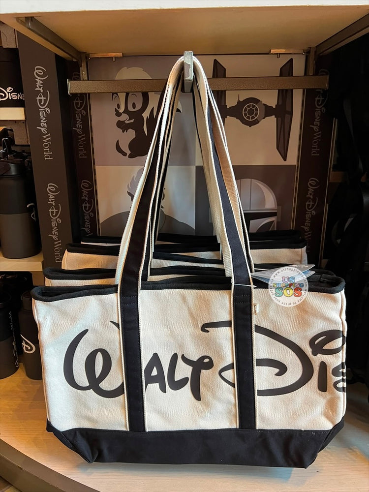 WDW Exclusive - Logo Mania 2026 Parks After Dark - Black Walt Disney World Canvas Tote Bag