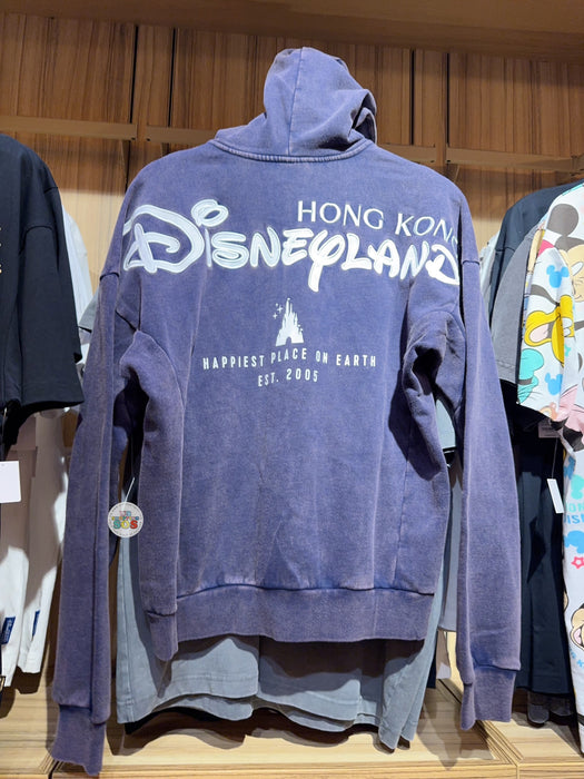HKDL - 2026 Hong Kong Disneyland Zip Hoodie for Adults (Color: Navy)