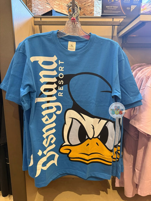 DLR/WDW - Donald Duck Big Face Park Logo Blue Graphic Tee 2026 (Adult)