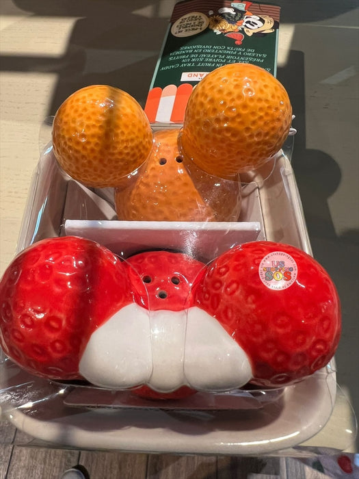 DLR/WDW - Mickey & Minnie's Fruit Stand 2026 - Orange & Strawberry Salt/Pepper Shaker