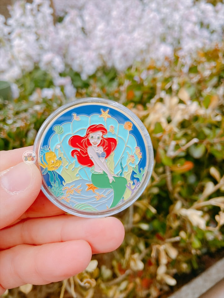 SHDL - The Little Mermaid Ariel & Flounder Souvenir Coin