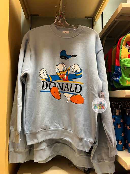 DLR - Classic Mickey & Friends - Donald "Disneyland Resort" Light Blue Fleece Pullover (Adult)