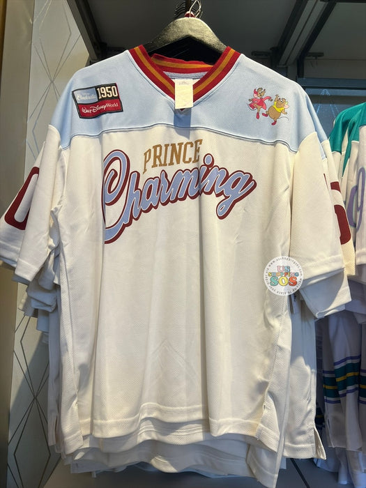DLR/WDW - Cinderella - Prince Charming Park Logo White/Blue Jersey (Adult)
