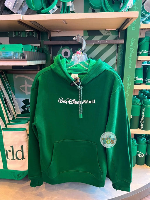 DLR/WDW - Logo Mania 2026 The Tiki Tiki Tiki Room - Emerald Green Park Logo Hoodie Pullover (Adult)