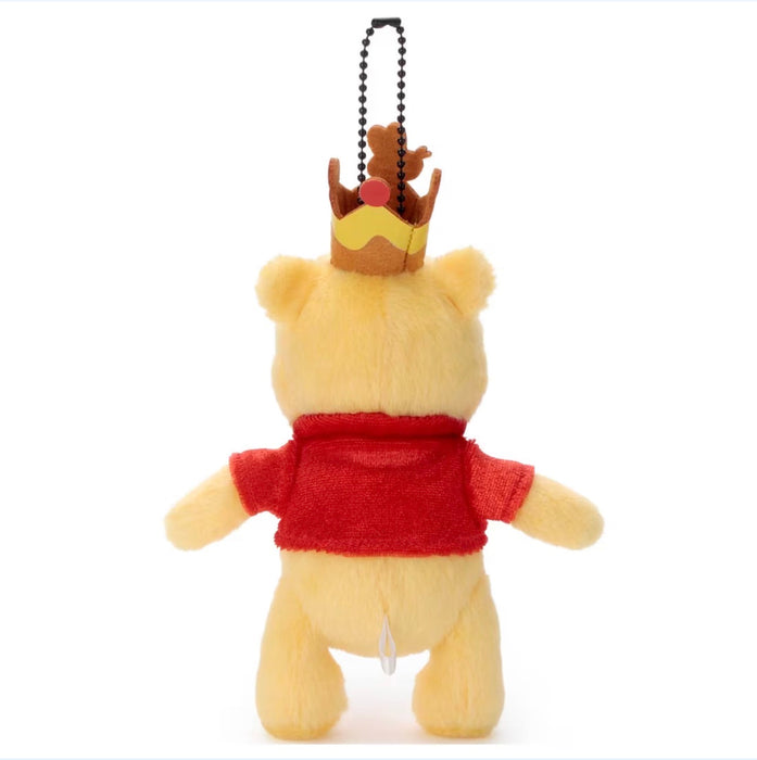 Japan Takara Tomy - Winnie the Pooh 100th Anniversary x Winnie the Pooh Crown & Red Shirt Pop Ball Plush Keychain (Release Date: Jul 18, 2026)