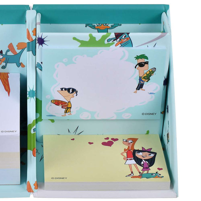 JDS - 2026 Phineas and Ferb Sticky Notes & Memo Pad with Pen Stand