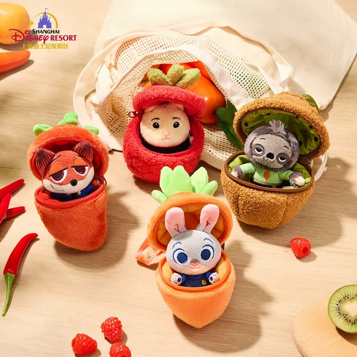 SHDL - Colorful Fruits and Vegetables Collection x Zootopia Flash Plush Keychain