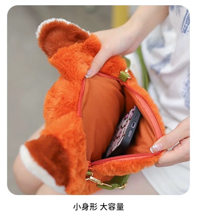 China Exclusive- Zootopia Officer Clawhauser Sycee Big Face Plushy Shoulder Bag