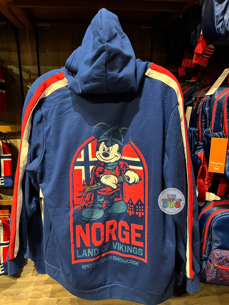 WDW - Epcot World Showcase Norway 🇳🇴 - Mickey Norge 2025 - Norwegian Blue Hoodie Zip Jacket (Adult)