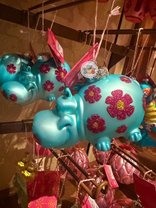 DLR/WDW - It’s a Small World Hippo Glass Hanging Ornament 2026