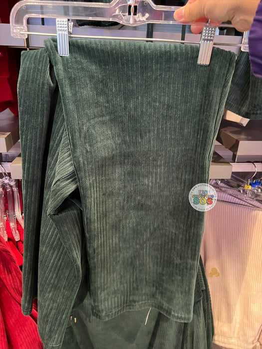 DLR/WDW - Christmas 2025 - Embroidered Mickey Icon Evergreen Corduroy Lounge Pants (Adult)