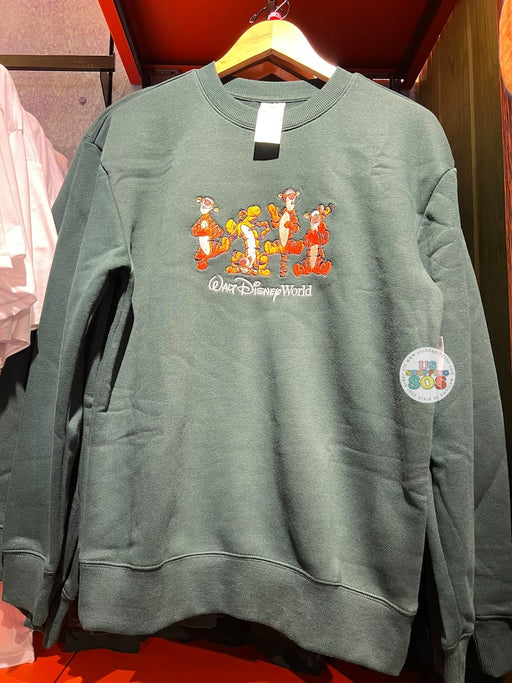 DLR/WDW - Winnie the Pooh & Friends 2026 - Tigger in 4 Park Logo Olive Green Fleece Pullover (Adult)