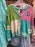 DLR/WDW - Her Universe The Original Mickey Pink/Cream/Teal/Green Colorblock Cardigan (Adult)