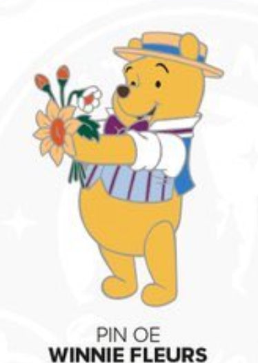 DLP - Winnie the Pooh with Flowers Pin Badge