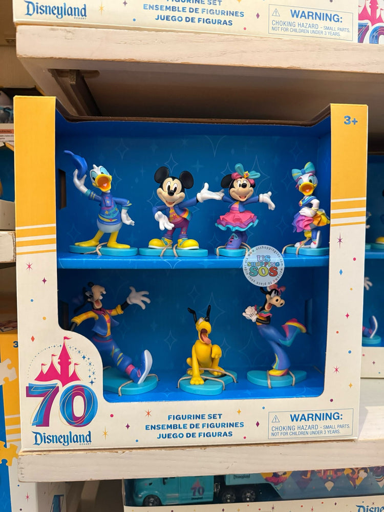 DLR - Disneyland 70th Celebration - Mickey & Friends Figurine Set