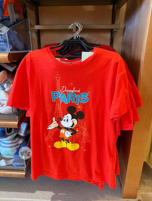 DLP - Mickey Mouse Disneyland Paris Vintage T Shirt for Adults Color Red