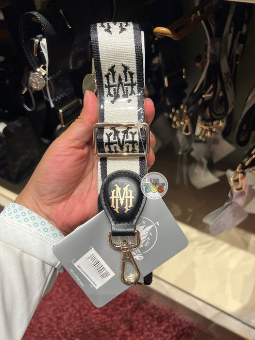 DLR/WDW - Disney’s Once Upon A Bag - Haunted Mansion Logo Cream/Black Bag Strap