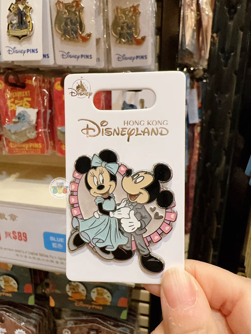 HKDL - Mickey & Minnie Mouse Western Wedding Dancing Pin Badge
