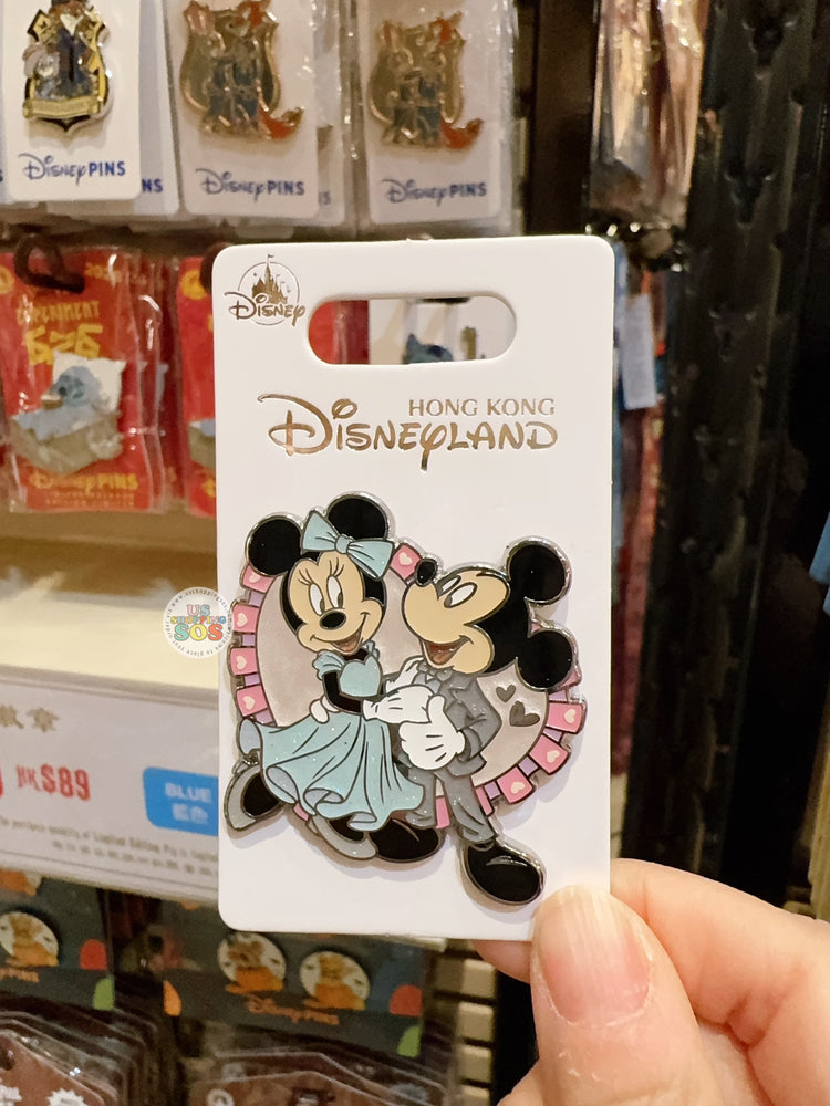 HKDL - Mickey & Minnie Mouse Western Wedding Dancing Pin Badge