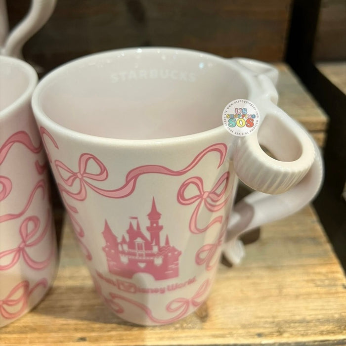 DLR/WDW - Starbucks Castle & Ribbon Park Logo Pink Ceramic Mug
