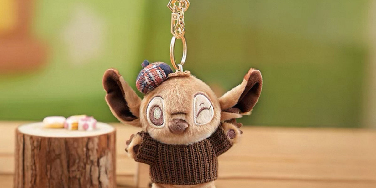 China Exclusive - Stitch 'Warm Chocolate Style' Plush Keychain