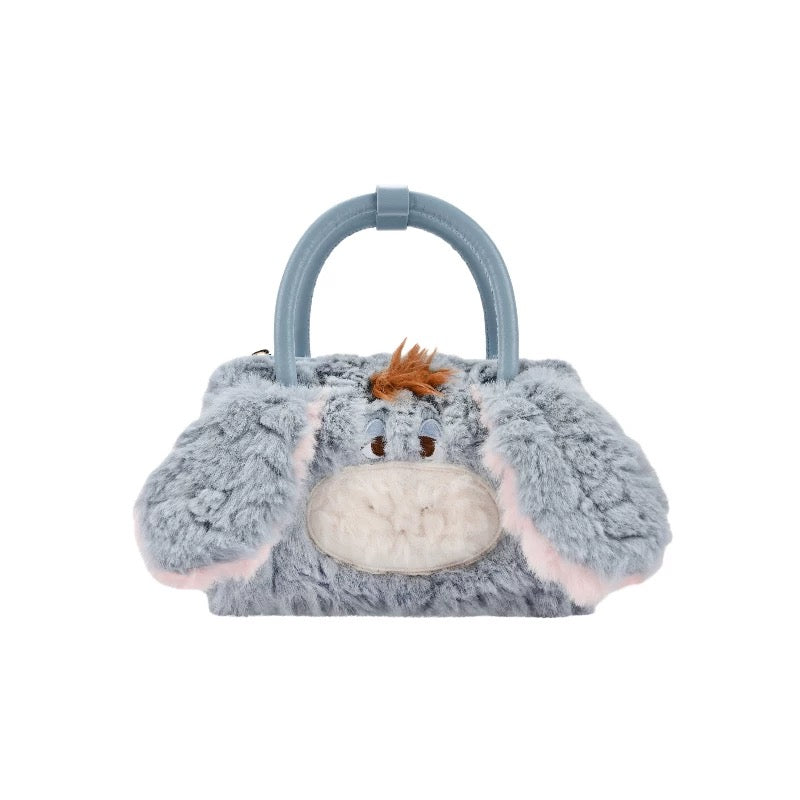 China Exclusive- Fluffy Big Face Eeyore 2 Ways Bag with Handle