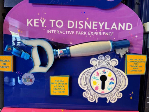 DLR - Disneyland 70th Celebration - Interactive Key To Disneyland with Pin